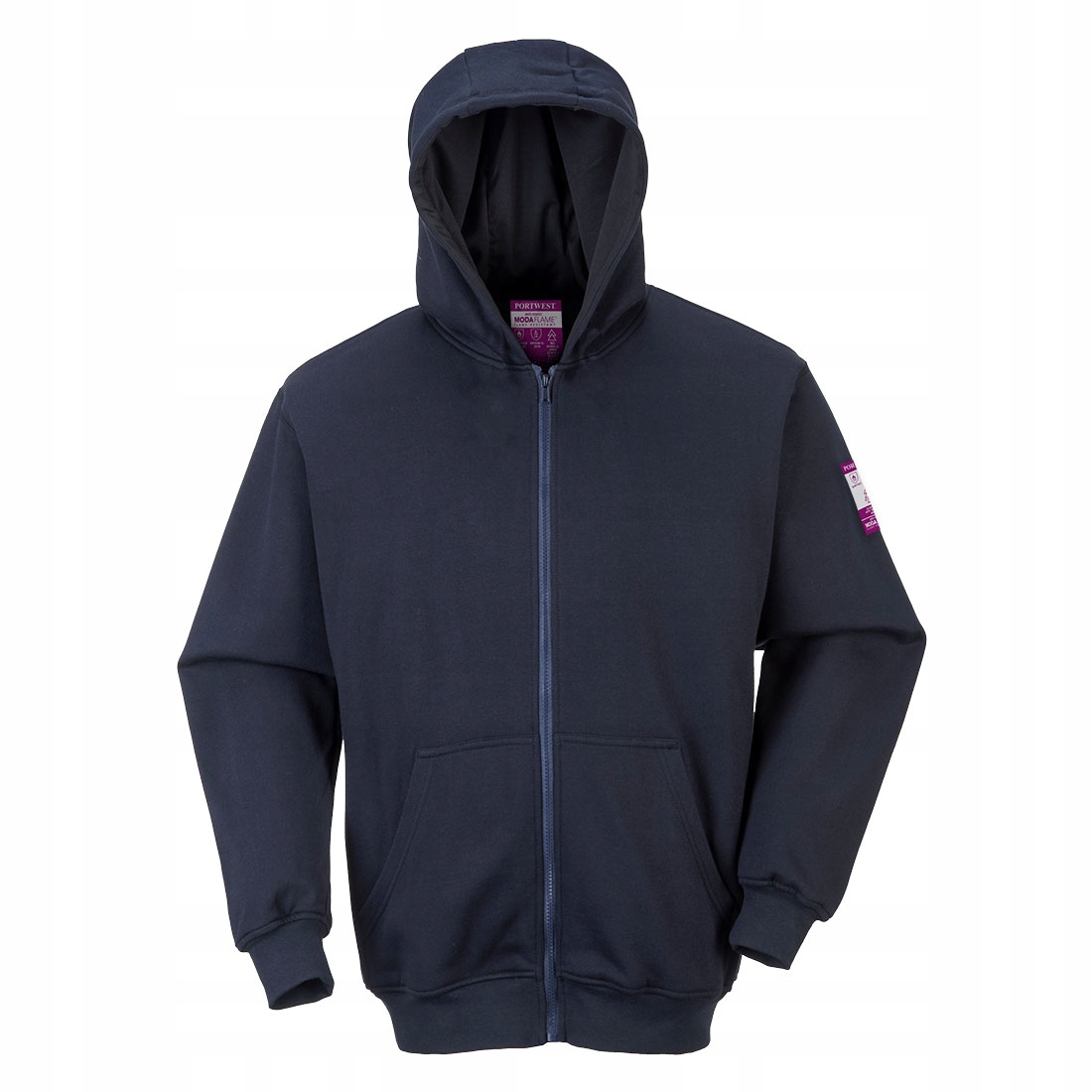 Nehorľavá mikina s kapucňou námornícka modrá 2XL